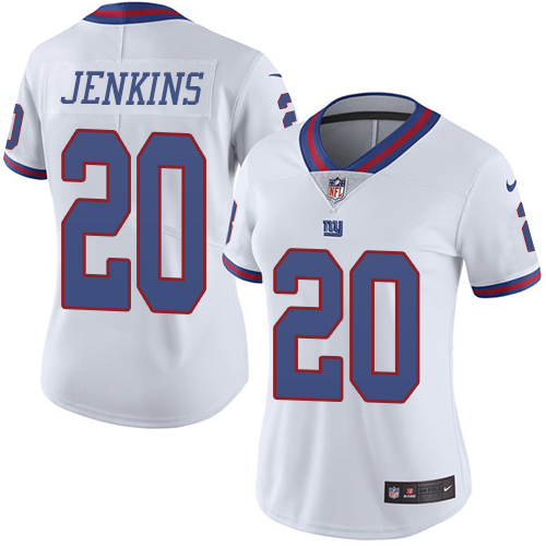 Women's Limited Janoris Jenkins Nike Jersey White - #20 Rush NFL New York Giants